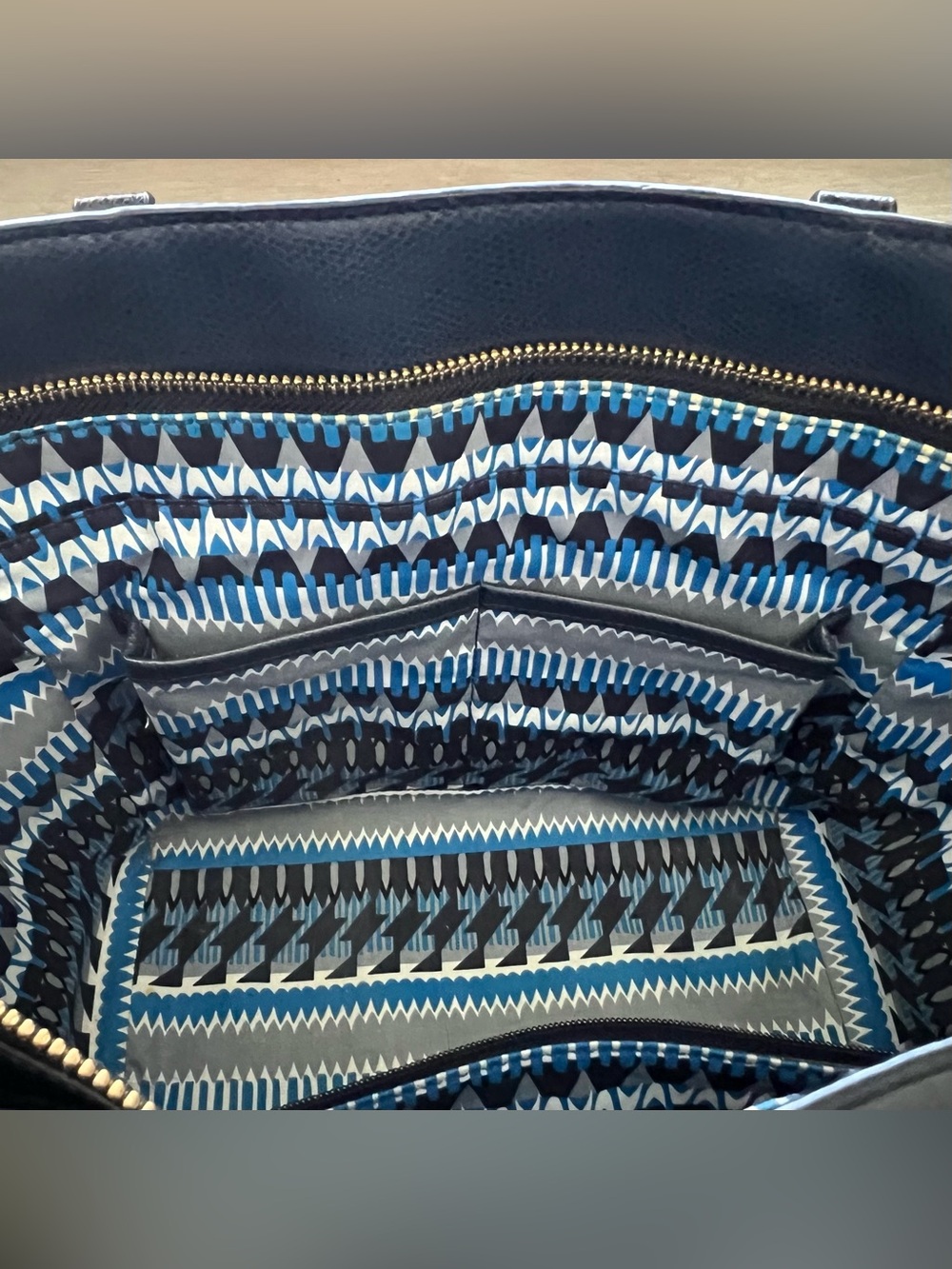 Vera Bradley Navy and Black Leather Purse - Picture 6 of 6